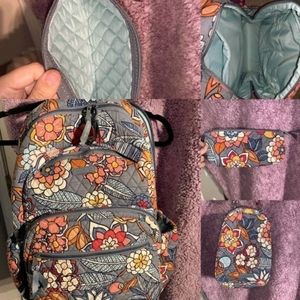 Vera Bradley backpack lunchbox pencil case